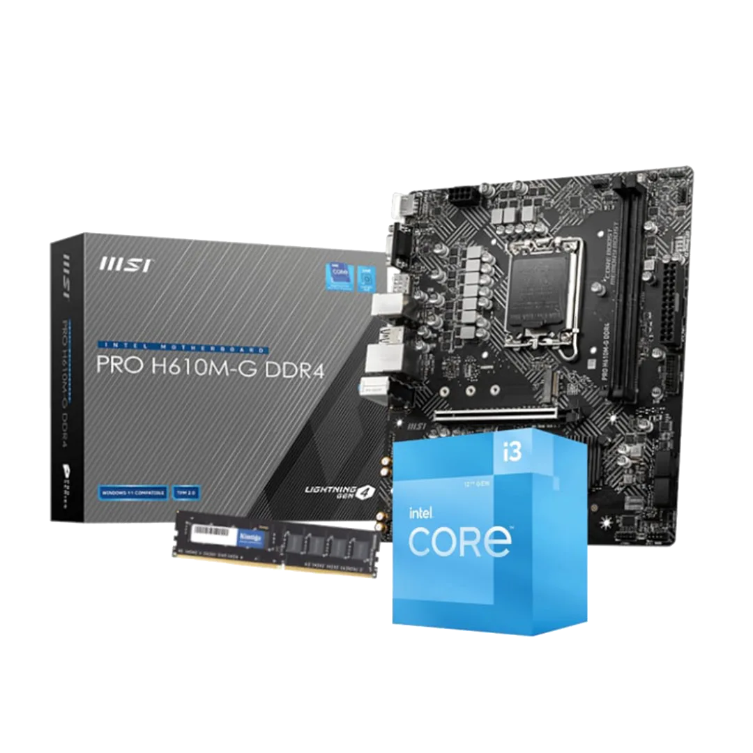 Intel Core i3-12100 Upgrade Kit (H610M, 16GB DDR4) | HowzitSA.com